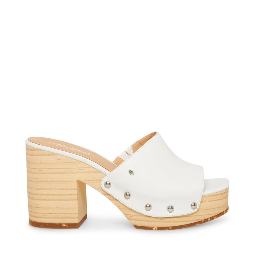 White Steve Madden Restore Women\'s Mules | PH 5621IVY